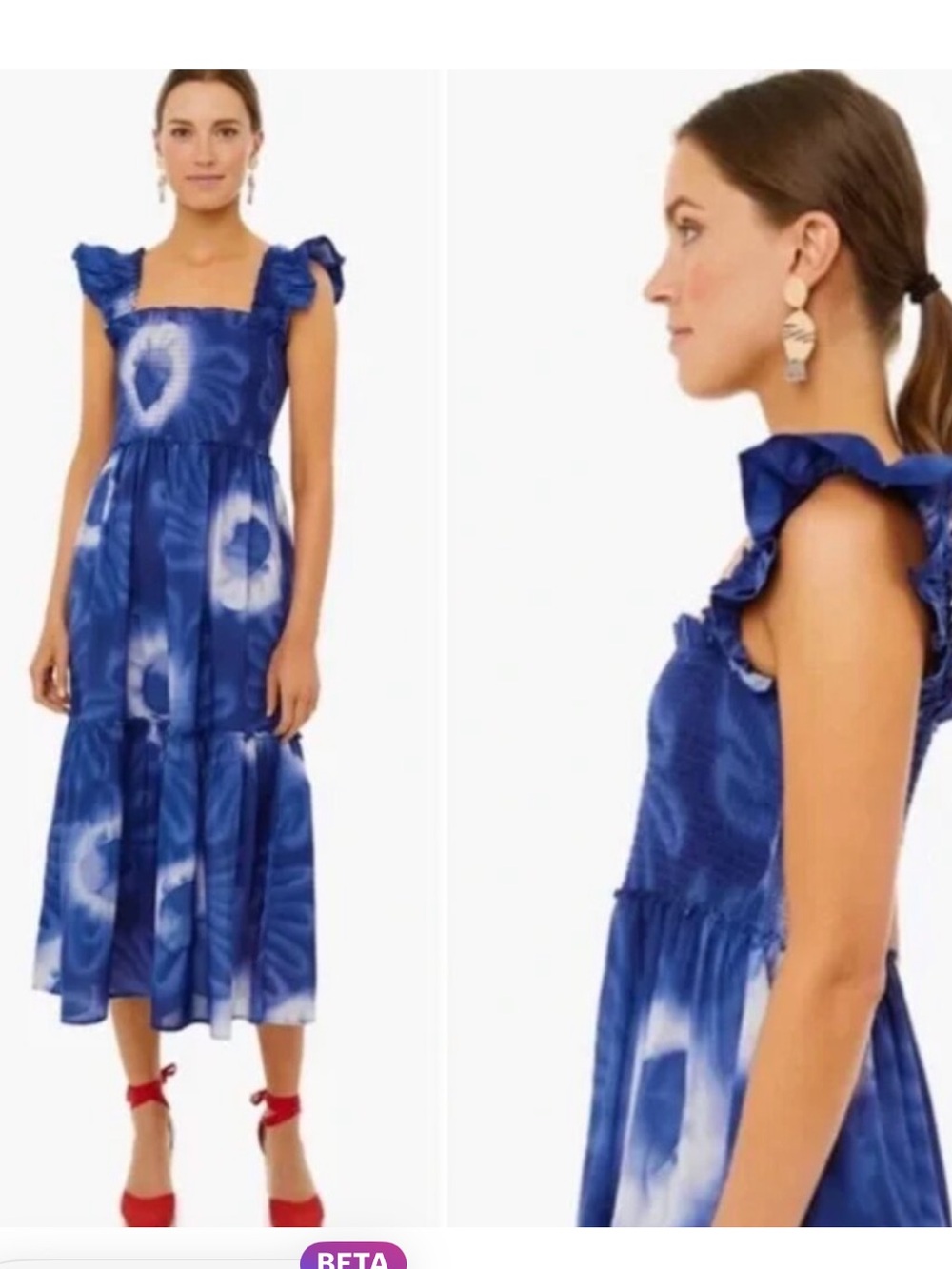 Tuckernuck Rory midi smocked top dress